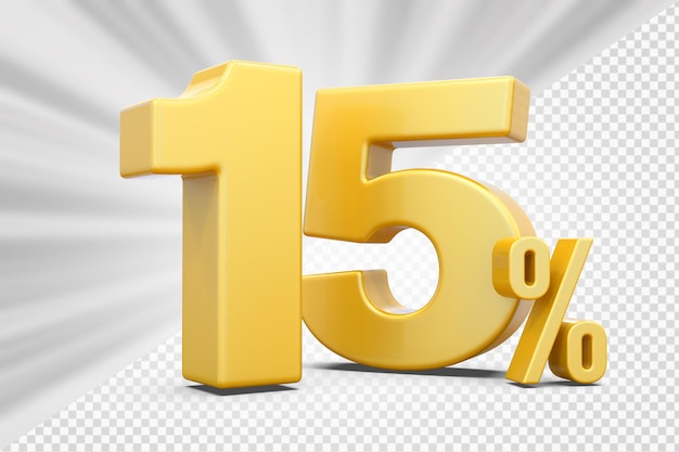 15% offerta d'oro in 3D