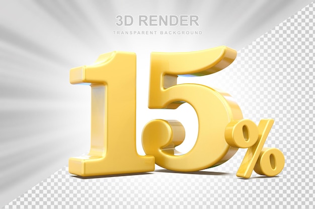 15% offerta d'oro in 3D