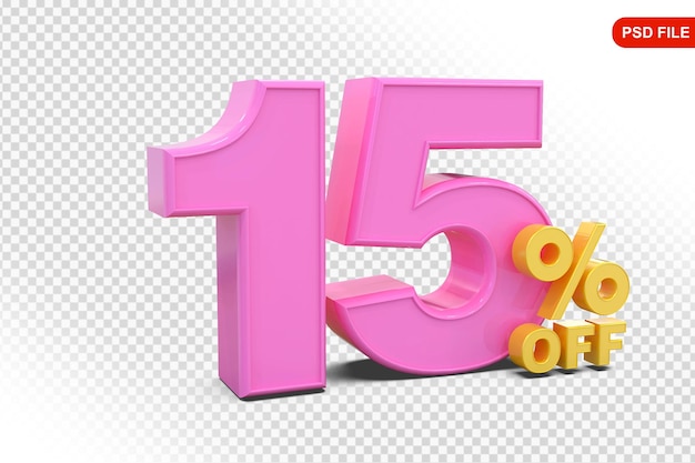 15 Prozent Angebot in 3D