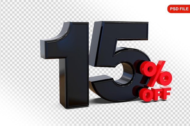 15 Prozent Angebot in 3D