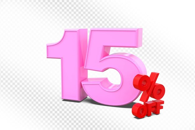 15 Prozent Rabatt auf Pink 3D-Verkäufe
