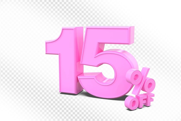 15 Prozent Rabatt auf Pink 3D-Verkäufe
