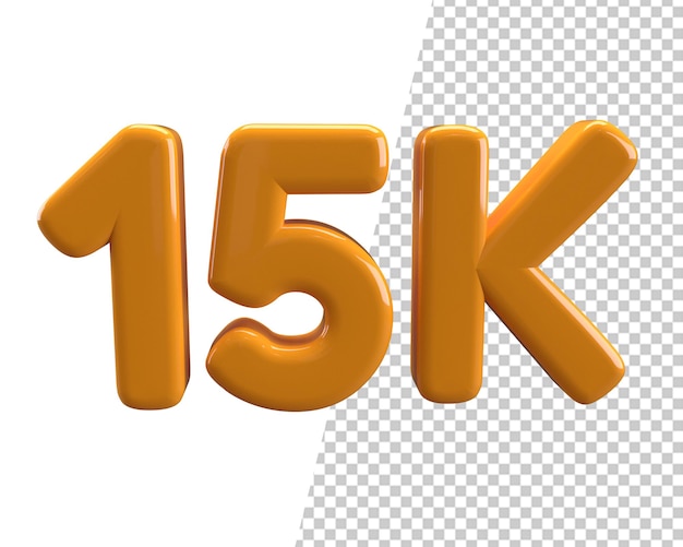 15k seguidores render 3d