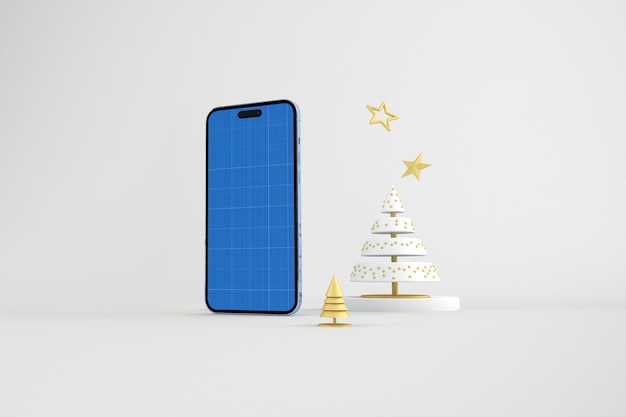 16 Mockup di Natale per telefono