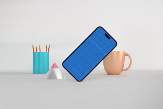 16 Mockup del escritorio del teléfono