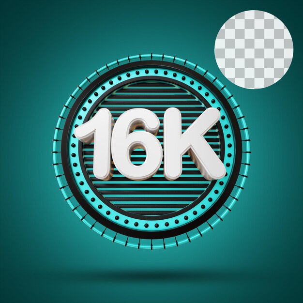 16k numeric with stage 3d Rendering