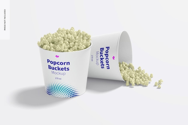 170 oz popcorn buckets mockup, ansicht von links