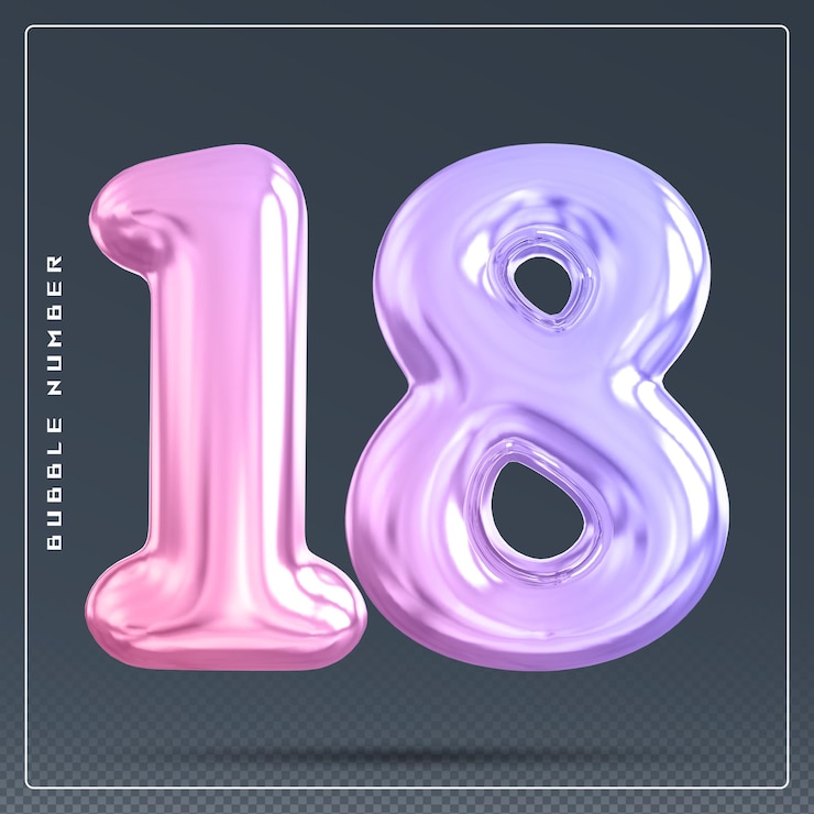 PSD 18 gradiente di bolla numerica rendering 3d