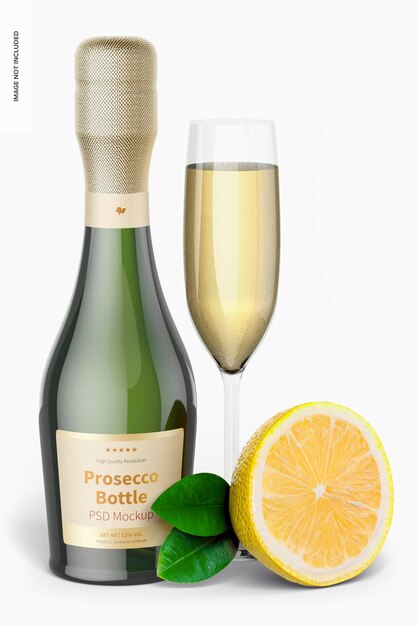 187 ml prosecco-flaschenmodell, vorderansicht