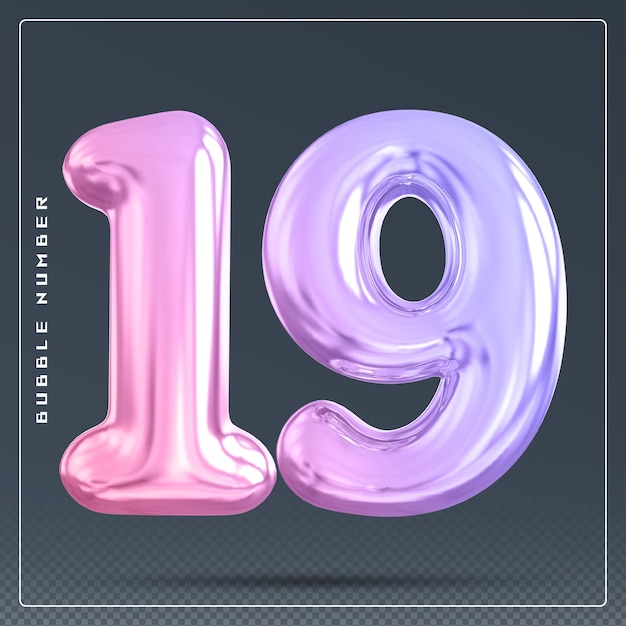 19 gradiente di bolla numerica rendering 3D