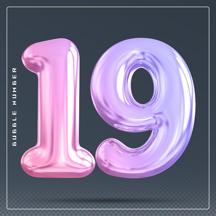 PSD 19 gradiente di bolla numerica rendering 3d