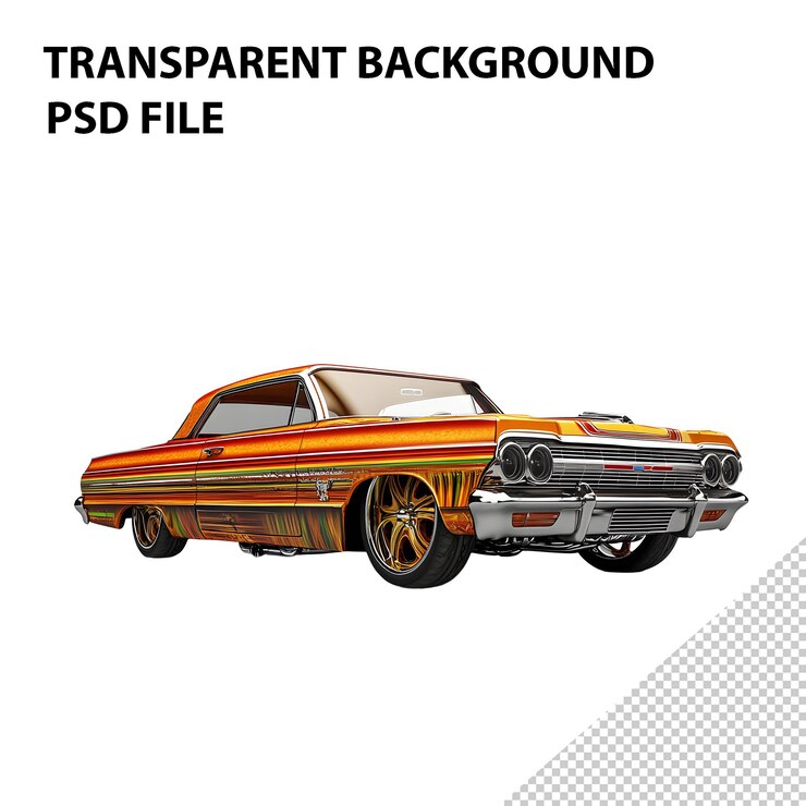 PSD 1964 impala lowrider personalizado
