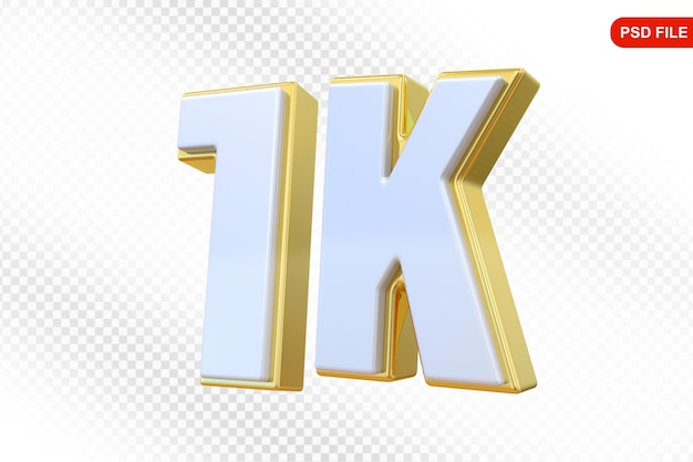 1K Follow Número de Ouro Obrigado por seguir
