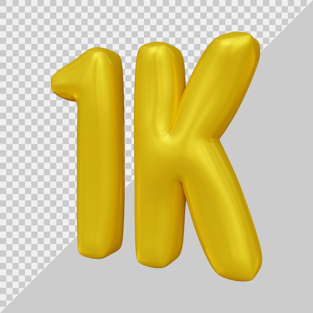 1k seguidores de design em renderização 3d