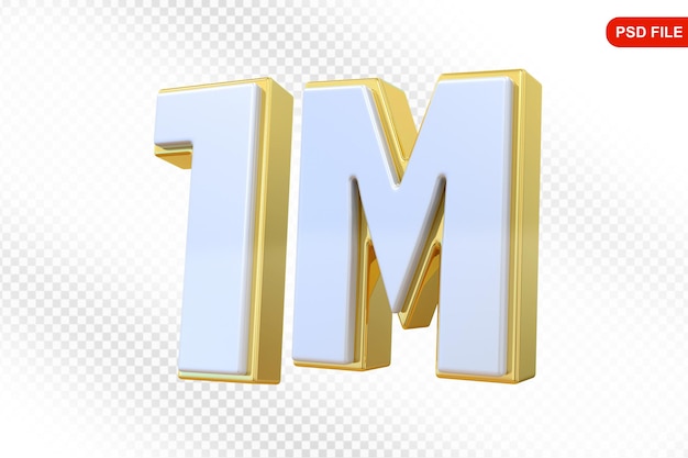 1M Follow Número de Ouro Obrigado por seguir