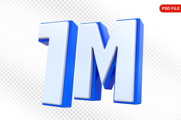 1M Sigue Número Azul Gracias por seguir