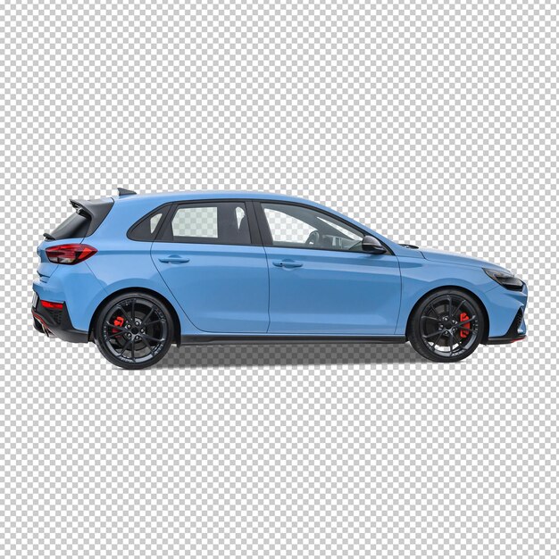 PSD 2 de 32 imágenes conjunto de 360 grados cielo azul hatchback hyundai coche