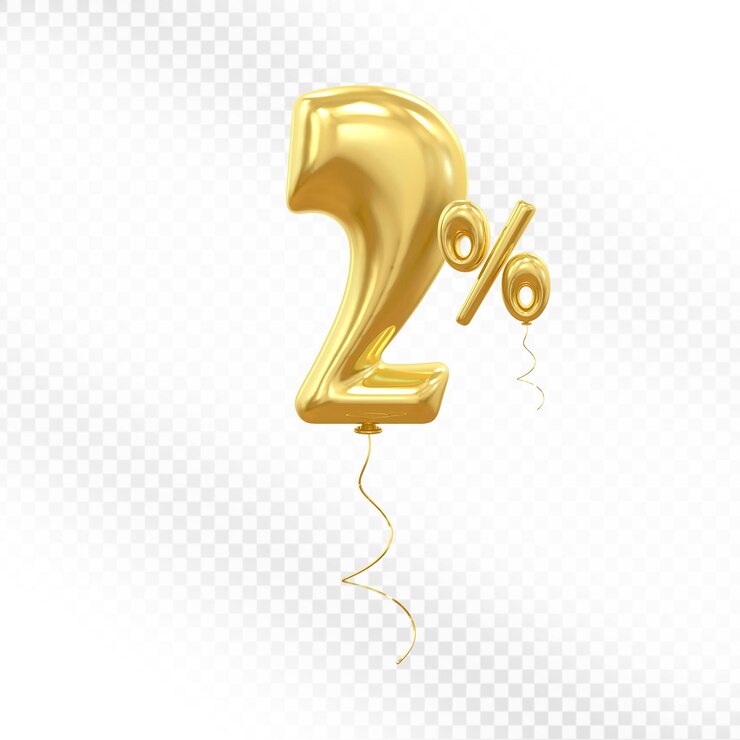 PSD 2 por ciento de descuento en globos de oro