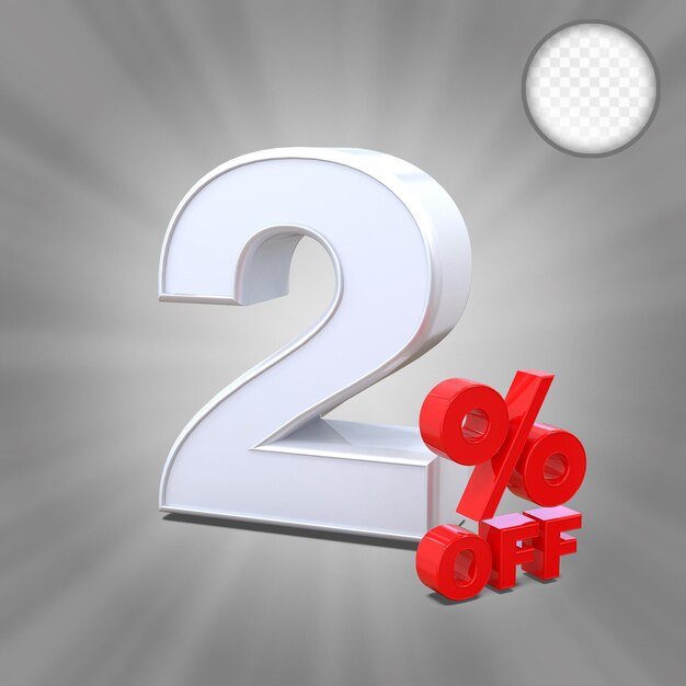 2% di sconto sulla vendita d'argento 3D
