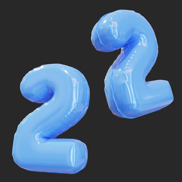 2 globos numéricos gráfico 3D