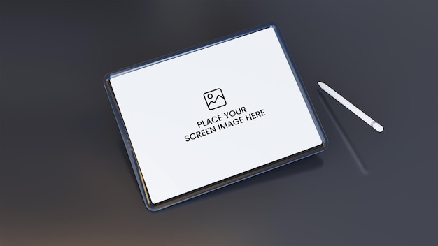 2-mockup ipad psd scarica il tema scuro con la penna hd