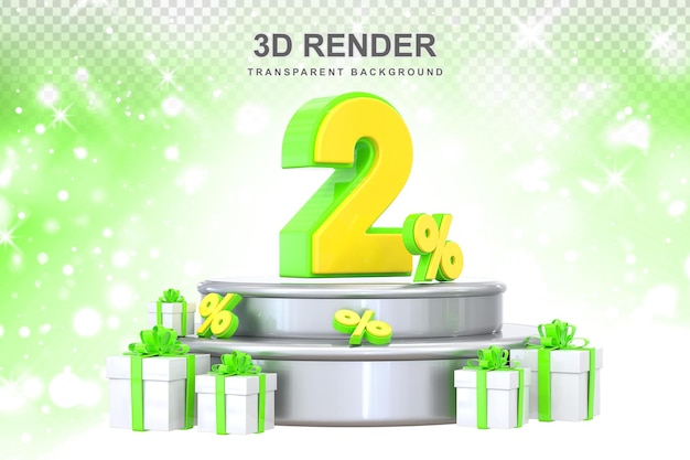 2 % De Promotion Avec Un Cadeau 3d