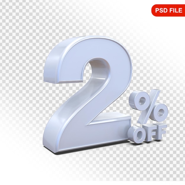 2 Prozent Angebot in 3D