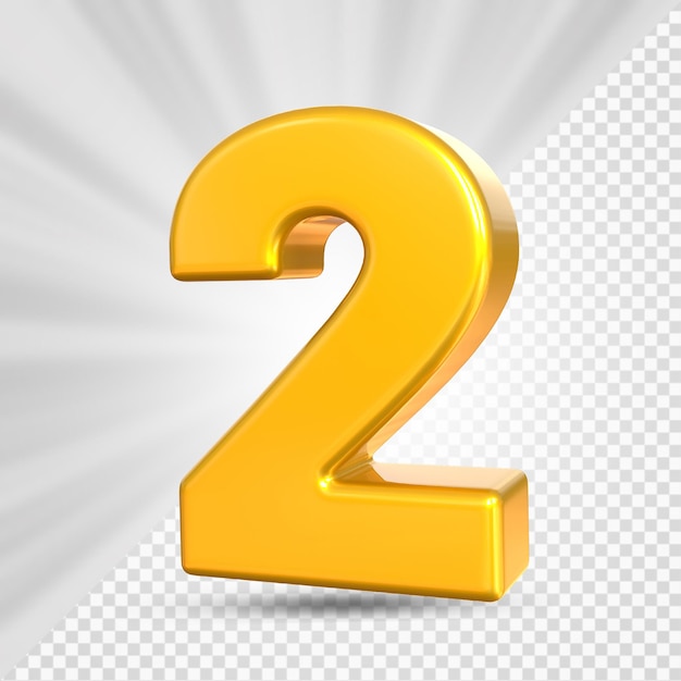 2 Rendering 3D del numero d'oro