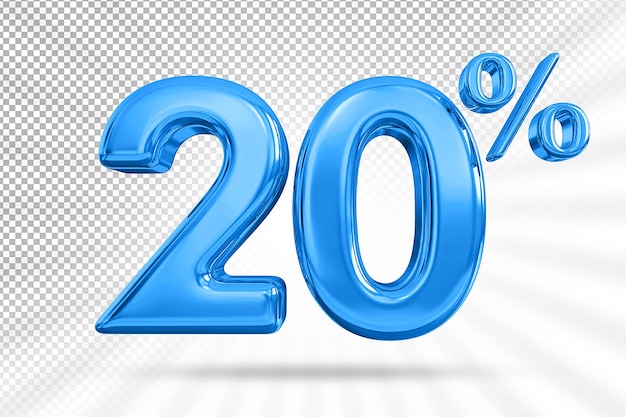 20% de oferta azul en 3D