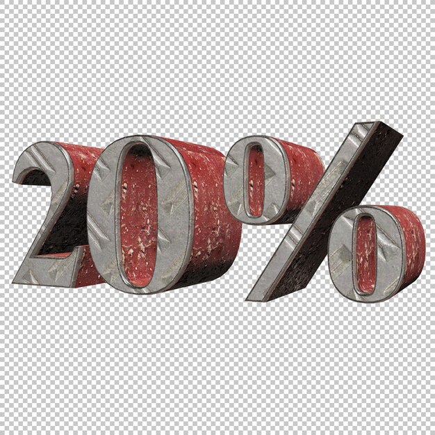 20 percento di rendering 3d