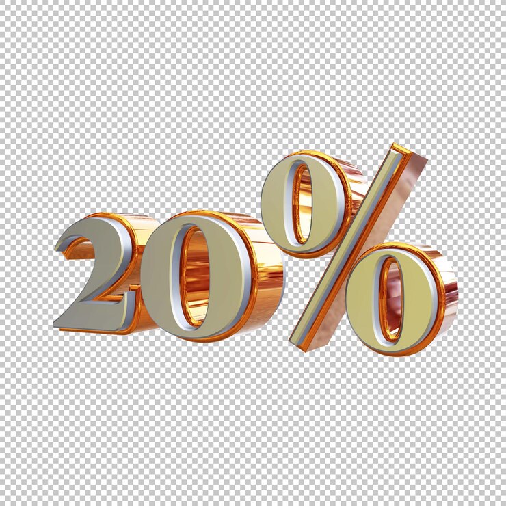 20 por cento de renderização 3d