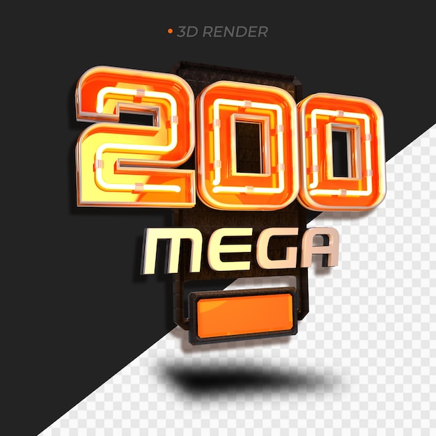 PSD 200 mega-internet-3d-rendering-zusammensetzung
