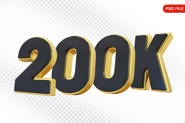 200K Follow Black Gold Numero Grazie per il seguito
