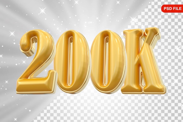 200K Sigue Número de Oro Gracias por seguir