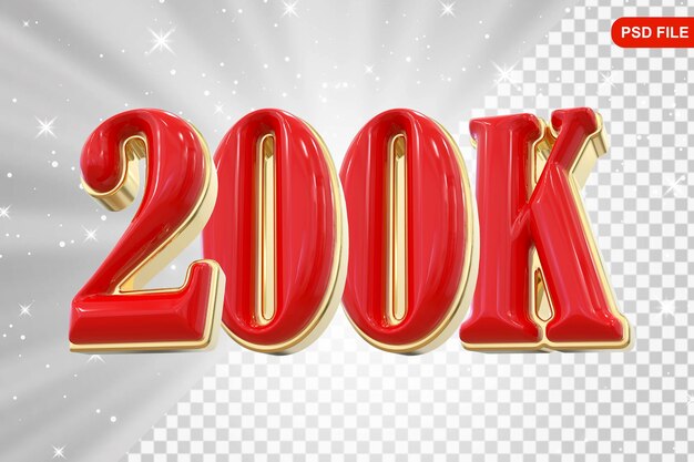 200K Sigue Número Rojo Gracias por seguir
