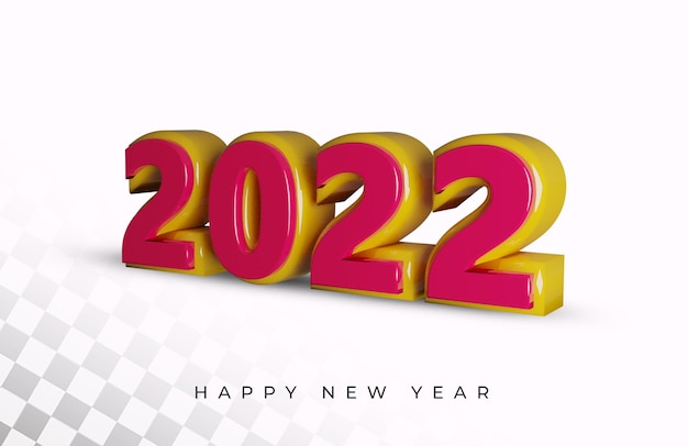 2021 nuovo anno 3d rende l'effetto del testo dell'alfabeto