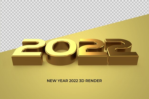 2022 3d dorado elegante png