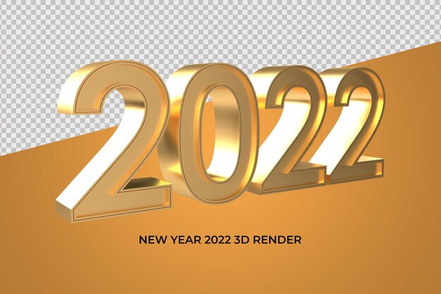 2022 3d dorado elegante png