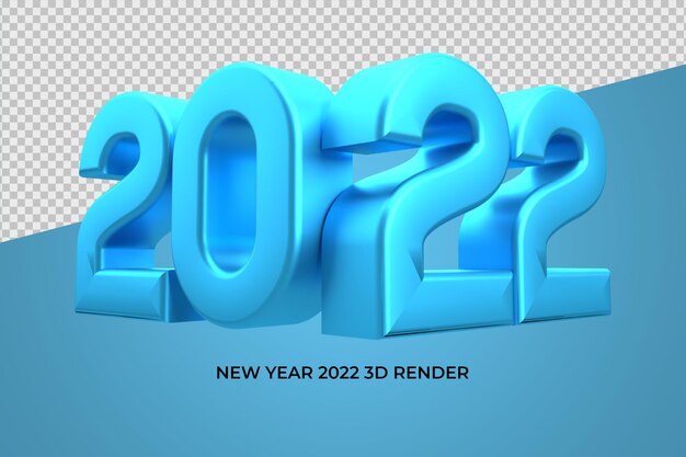 PSD 2022 3d render png cor azul