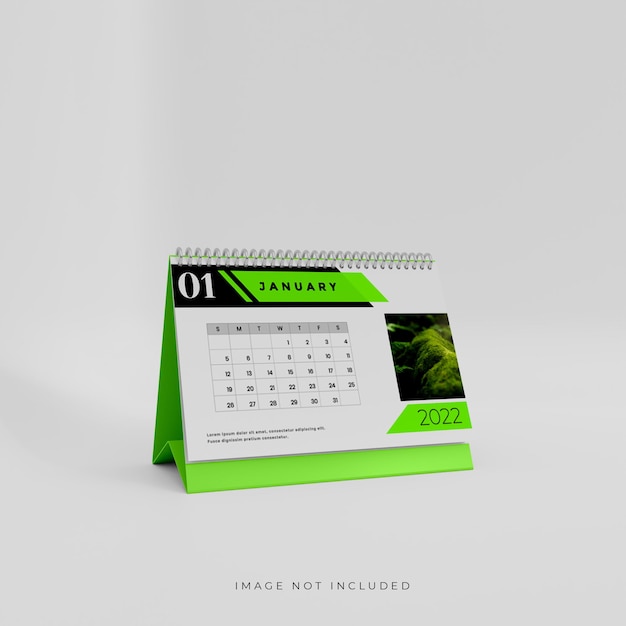 2022 3d tischkalender mockup design