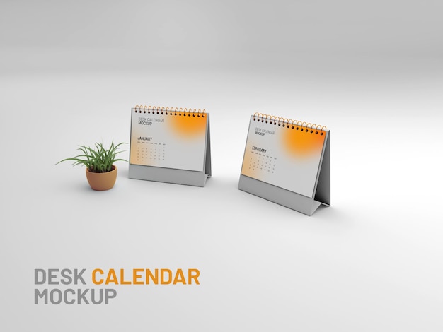 2022 3d tischkalender mockup