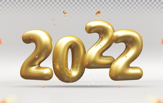2022 Bonne Année 3d Luxe Doré