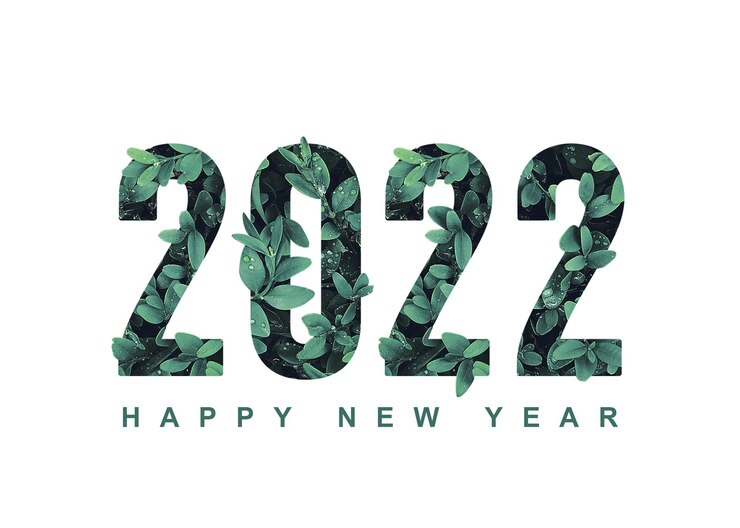 PSD 2022 felice anno nuovo in foglie