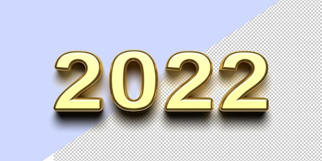 2022 Felice Anno Nuovo Testo disteso su una superficie Sfondo trasparente con ombra PSD