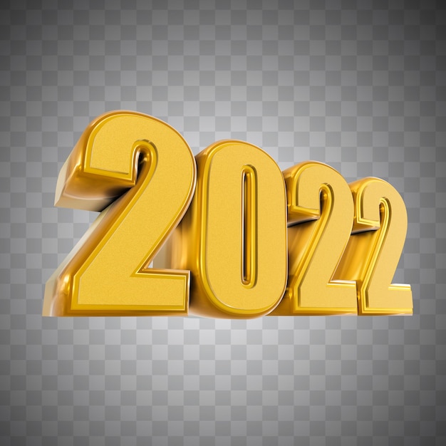2022 Immagine 3D renderizzata con sfondo trasparente