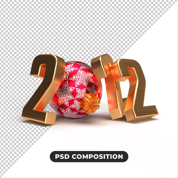 2022 Lettres Audacieuses D'or 3dillustration Isolé