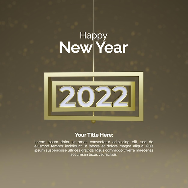 2022 Modelo de pôster de feliz ano novo