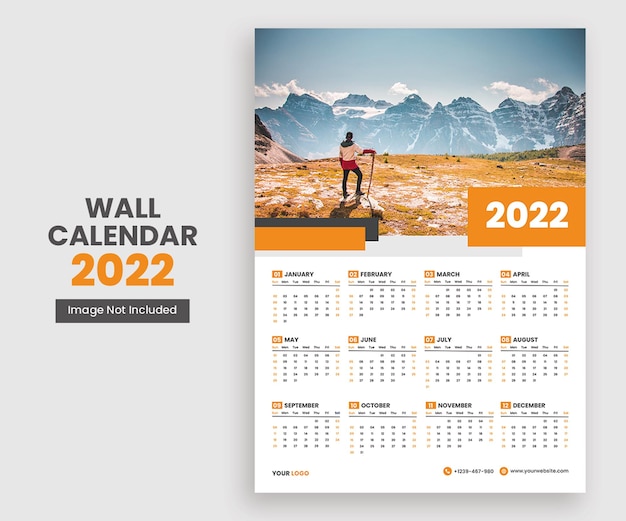 2022 Wandkalender Design Einzelseite