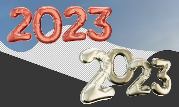 PSD 2023 colores metálicos globos