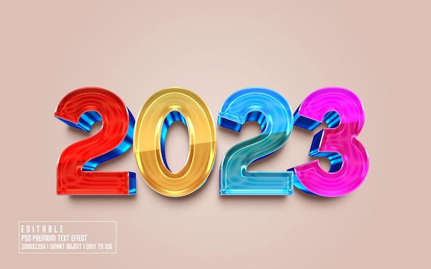 2023 Effet De Texte Modifiable 3d Psd Avec Fond Premium